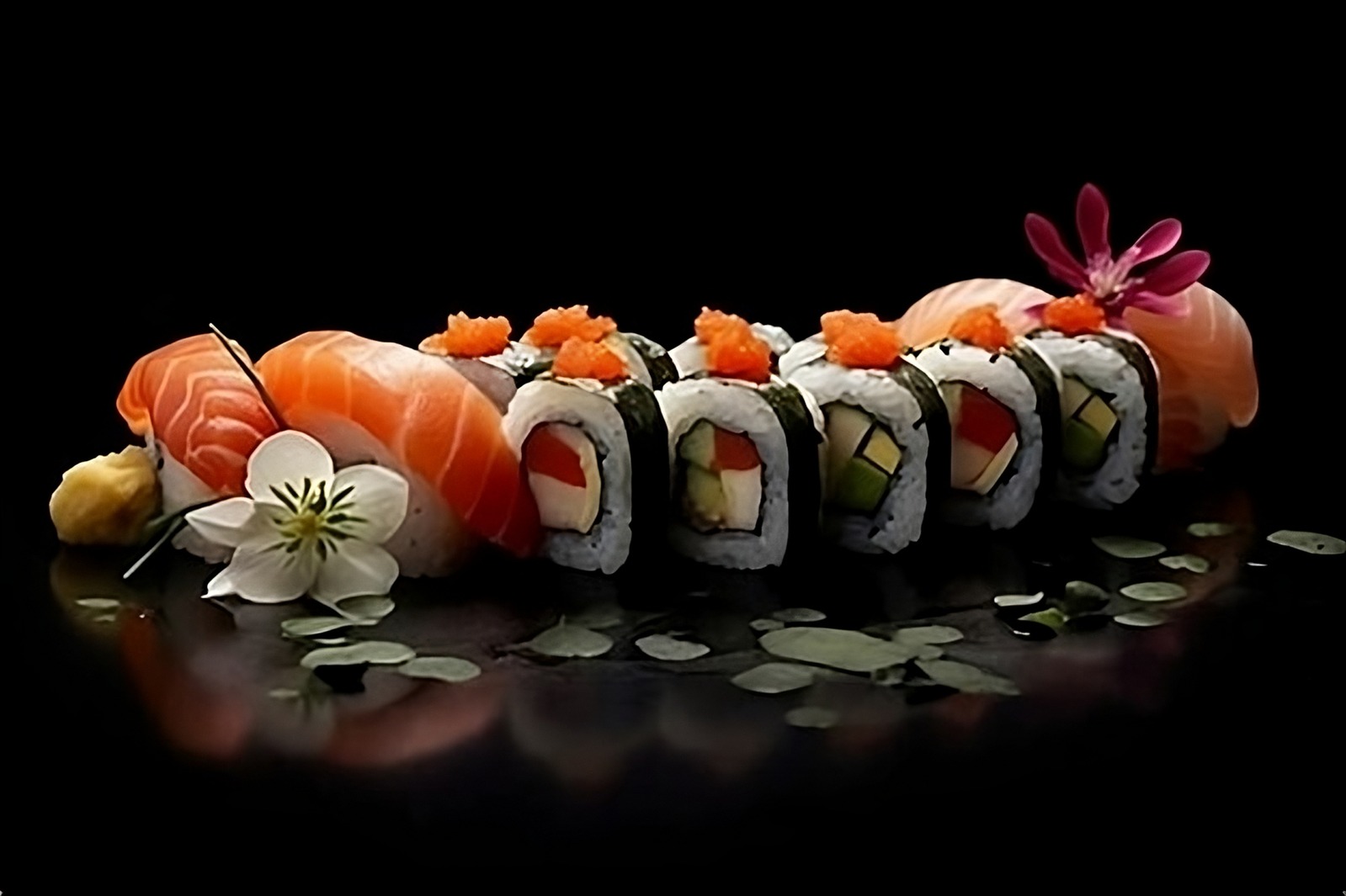 Sushi preparado com cuidado